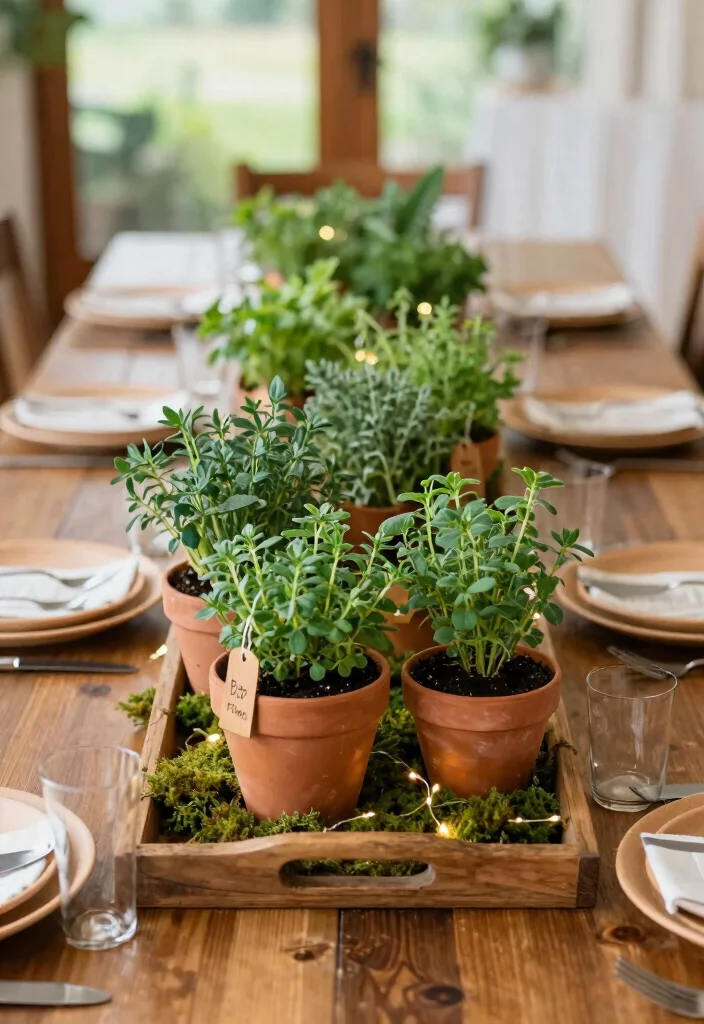 12 Engagement Party Centerpiece Ideas for Stylish Tables 1 12 Engagement Party Centerpiece Ideas for Stylish Tables 1. Terracotta Herb Garden 0