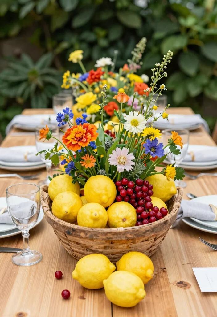 12 Engagement Party Centerpiece Ideas for Stylish Tables 37 12 Engagement Party Centerpiece Ideas for Stylish Tables 7. Fruit and Flower Combos 0