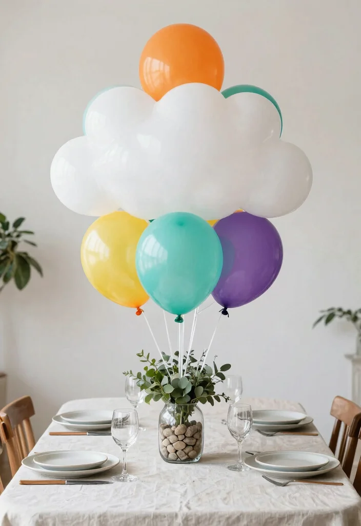 12 Engagement Party Centerpiece Ideas for Stylish Tables 39 12 Engagement Party Centerpiece Ideas for Stylish Tables 9. Cloud of Balloons 0