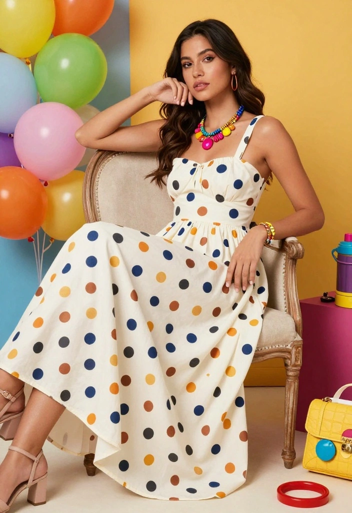 12 Engagement Party Dress Ideas That Feel Elegant and Comfortable 30 12 Engagement Party Dress Ideas That Feel Elegant and Comfortable 10. Playful Polka Dot Dress 0