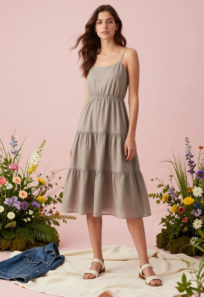 12 Engagement Party Dress Ideas That Feel Elegant and Comfortable 27 12 Engagement Party Dress Ideas That Feel Elegant and Comfortable 7. Tiered Midi Dress 0