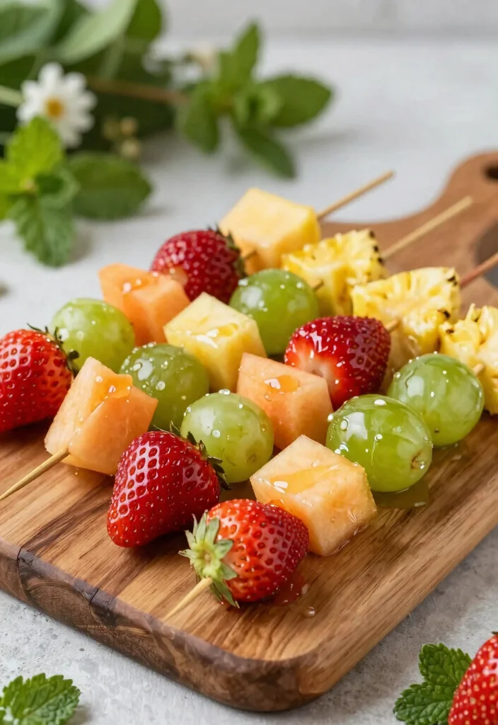 12 Engagement Party Food Ideas Guests Will Love and Remember 40 12 Engagement Party Food Ideas Guests Will Love and Remember 9. Fruit Skewers with Mint Glaze 0