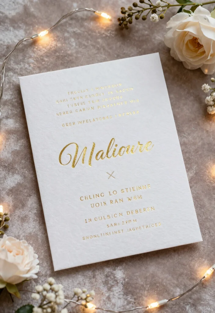 12 Engagement Party Invitation Ideas That Set the Tone Beautifully 61 12 Engagement Party Invitation Ideas That Set the Tone Beautifully 11. Stylish Foil Accents 0