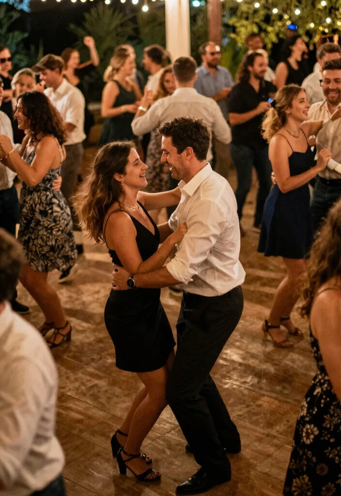 12 Engagement Party Photo Ideas to Capture the Celebration 10. Dance Floor Fun 0