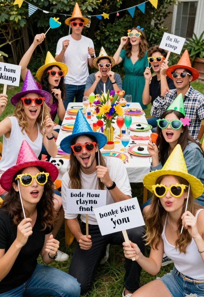 12 Engagement Party Photo Ideas to Capture the Celebration 4. Fun Props for Playful Shots 0