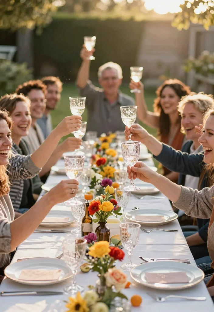 12 Engagement Party Photo Ideas to Capture the Celebration 6. Toasting Moments 0