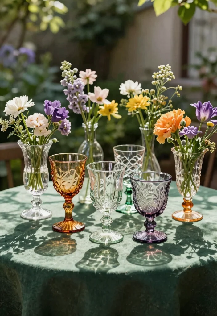 12 Engagement Party Table Decor Ideas That Feel Thoughtful 2 12 Engagement Party Table Decor Ideas That Feel Thoughtful 2. Recycled Glassware 0