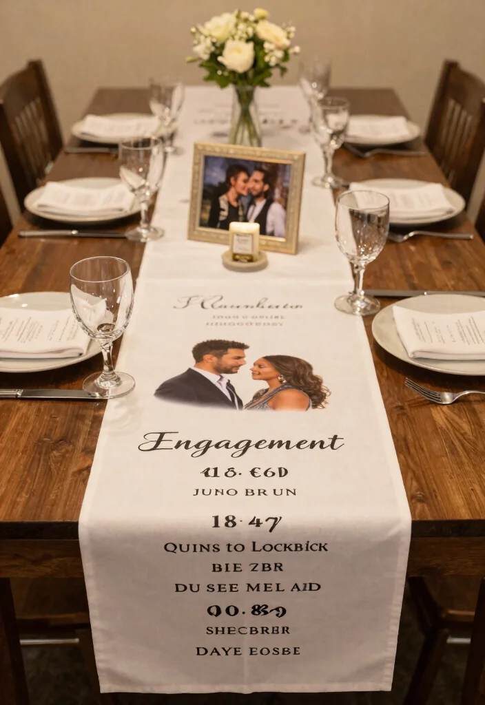12 Engagement Party Table Decor Ideas That Feel Thoughtful 37 12 Engagement Party Table Decor Ideas That Feel Thoughtful 7. Personalized Table Decor 0