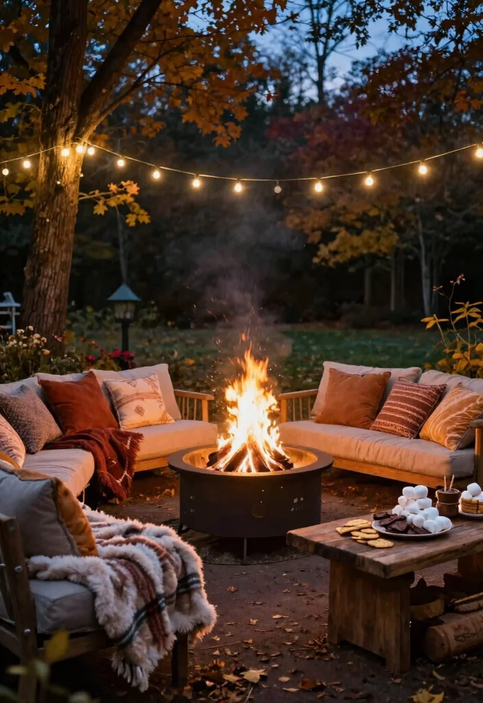 12 Fall Wedding Decoration Ideas Perfect for Autumn Ceremonies 4. Cozy Fire Pit Arrangements 0