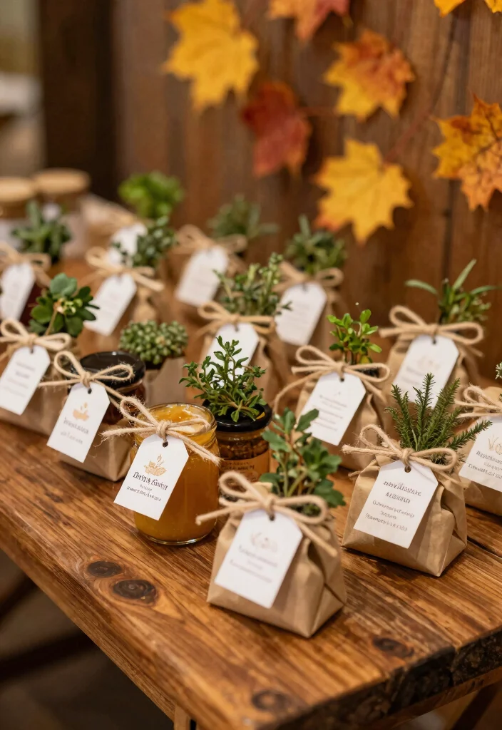 12 Fall Wedding Decoration Ideas Perfect for Autumn Ceremonies 8. Personalized Favors with Autumn Flair 0