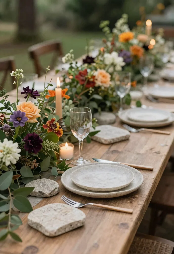 12 Head Table Wedding Decoration Ideas That Look Elegant in Photos 51 12 Head Table Wedding Decoration Ideas That Look Elegant in Photos 11. Natural Stone Accents 0