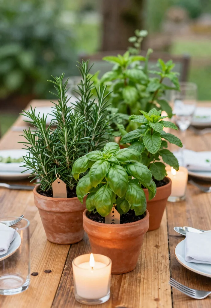 12 Head Table Wedding Decoration Ideas That Look Elegant in Photos 2 12 Head Table Wedding Decoration Ideas That Look Elegant in Photos 2. Potted Herb Arrangements 0