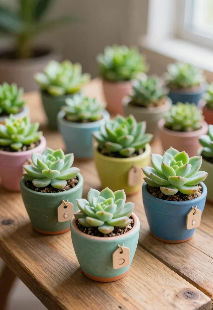 12 Homemade Wedding Favor Ideas That Feel Personal and Warm 61 12 Homemade Wedding Favor Ideas That Feel Personal and Warm 11. Mini Succulent Plants 0