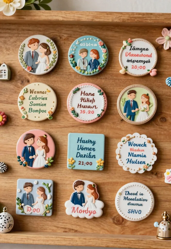 12 Inexpensive Wedding Favor Ideas Perfect for Budget Weddings 10. Personalized Magnets 0