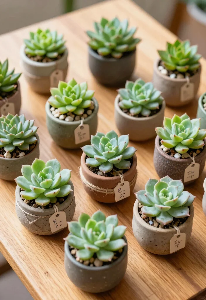 12 Inexpensive Wedding Favor Ideas Perfect for Budget Weddings 3. Succulent Plants 0