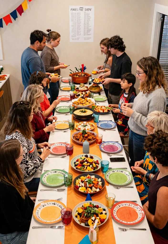 12 Intimate Engagement Party Ideas for Close Friends and Family 51 12 Intimate Engagement Party Ideas for Close Friends and Family 11. Fun Themed Potluck 0