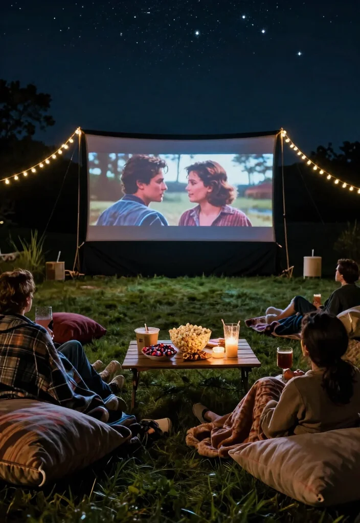 12 Intimate Engagement Party Ideas for Close Friends and Family 24 12 Intimate Engagement Party Ideas for Close Friends and Family 4. Under the Stars Movie Night 0