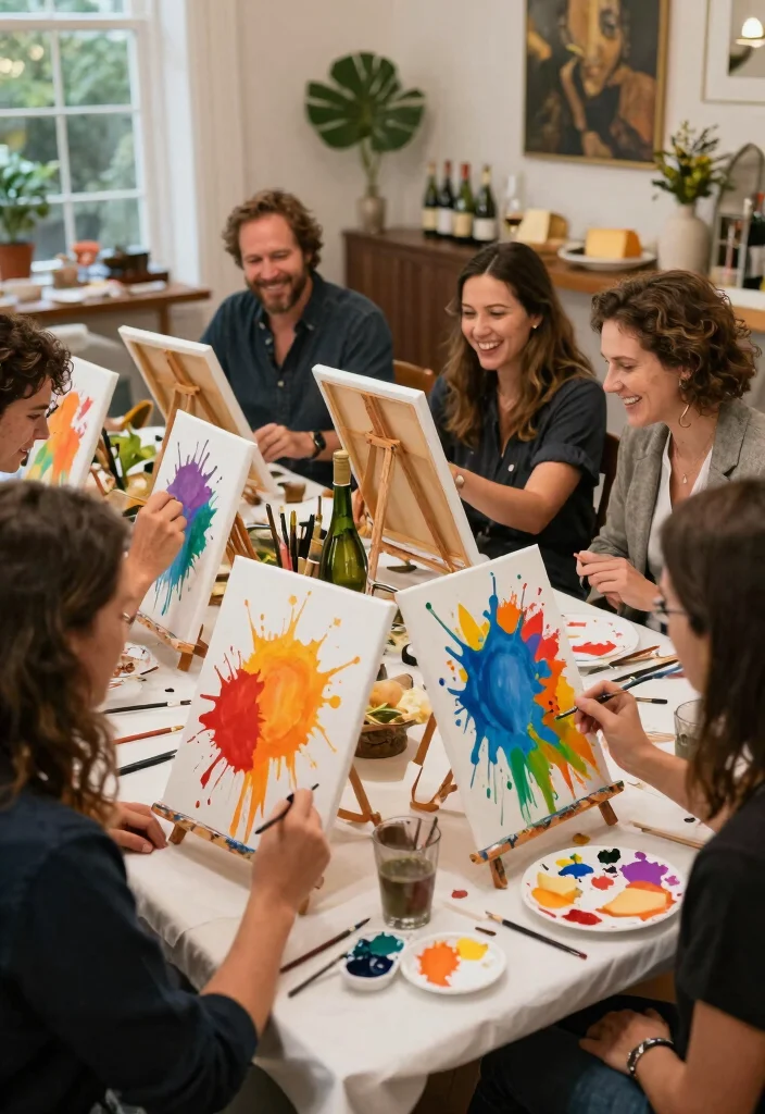 12 Intimate Engagement Party Ideas for Close Friends and Family 28 12 Intimate Engagement Party Ideas for Close Friends and Family 8. Art Inspired Celebration 0