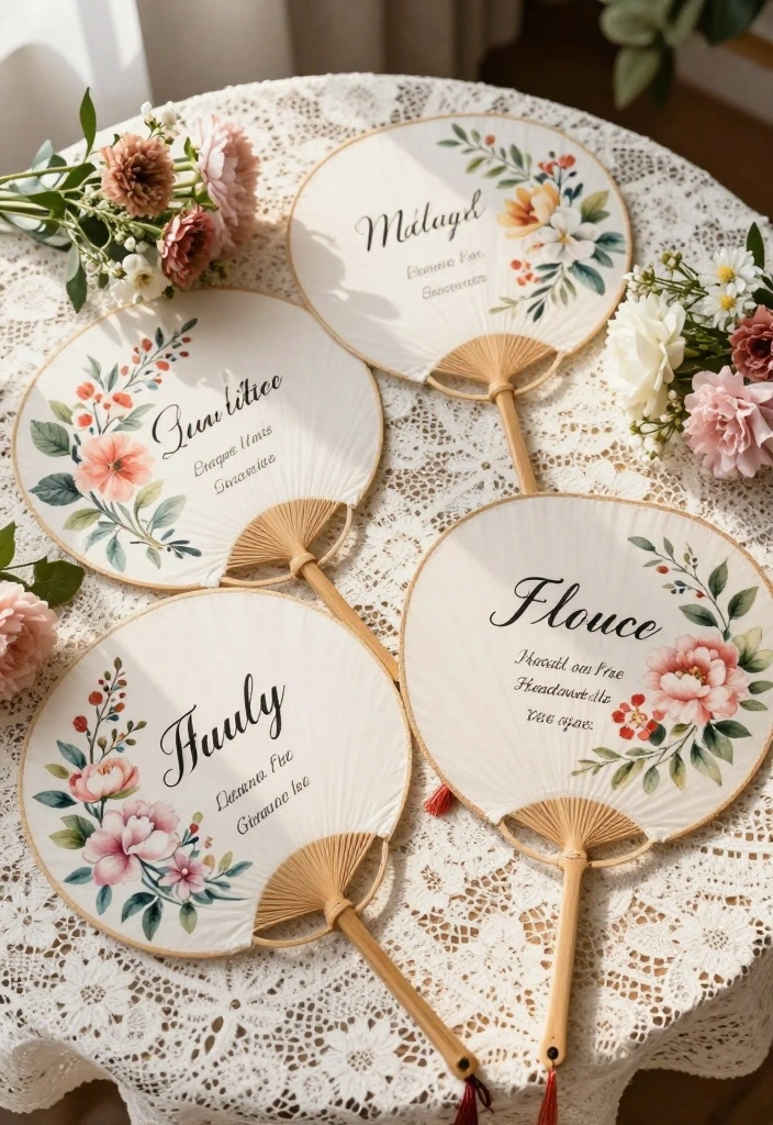 12 Italian Wedding Favor Ideas with Classic and Timeless Style 33 12 Italian Wedding Favor Ideas with Classic and Timeless Style 9. Personalized Fans 0