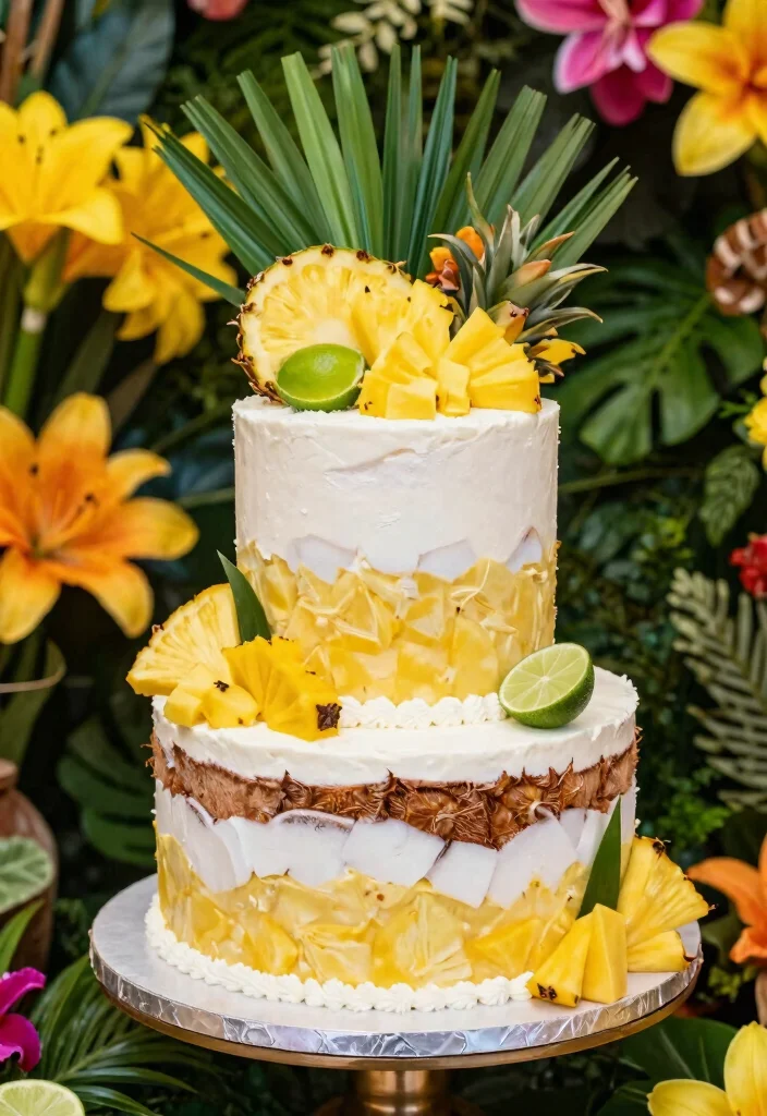 12 Luxury Wedding Cake Ideas for a Sophisticated Celebration 38 12 Luxury Wedding Cake Ideas for a Sophisticated Celebration 8. Tropical Paradise Cake 0