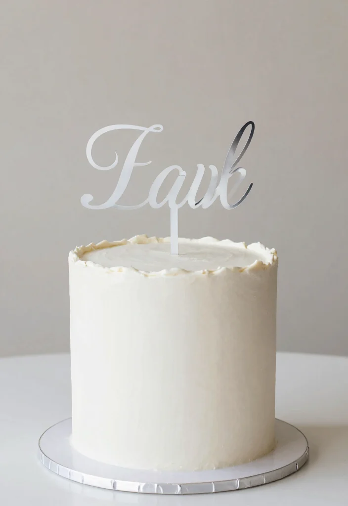 12 Minimalist Wedding Cake Ideas for Modern Couples 52 12 Minimalist Wedding Cake Ideas for Modern Couples 12. Customized Cake Toppers 0