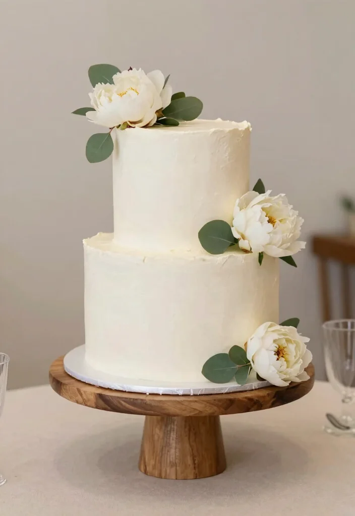 12 Minimalist Wedding Cake Ideas for Modern Couples 5 12 Minimalist Wedding Cake Ideas for Modern Couples 5. Minimalist Flower Accents 0