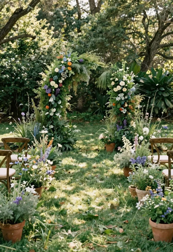 12 Outdoor Wedding Aisle Decoration Ideas for Nature Inspired Weddings 7. Eco Friendly Decor 0
