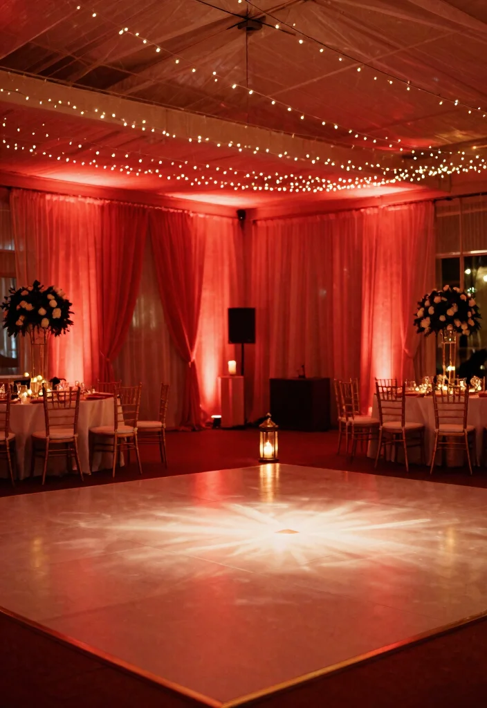 12 Red Wedding Decoration Ideas for Bold and Romantic Styles 26 12 Red Wedding Decoration Ideas for Bold and Romantic Styles 6. Romantic Red Lighting 0