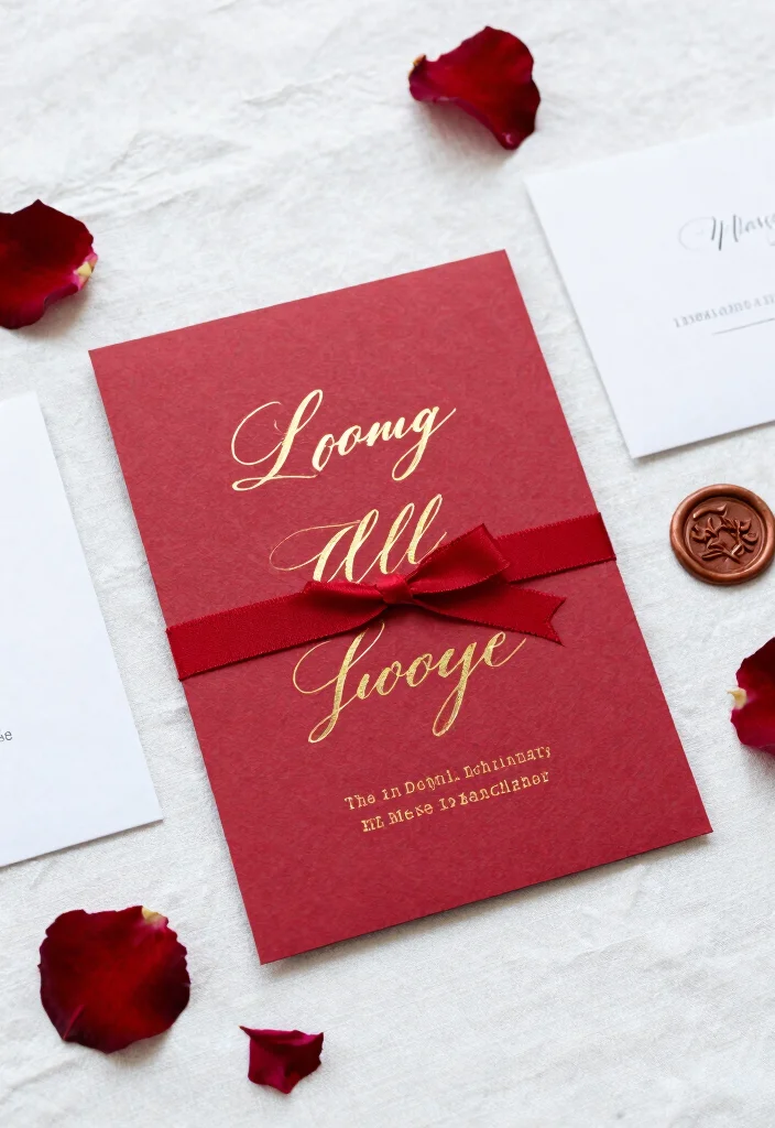 12 Red Wedding Decoration Ideas for Bold and Romantic Styles 27 12 Red Wedding Decoration Ideas for Bold and Romantic Styles 7. Bold Red Invitations 0
