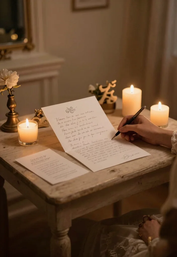 12 Romantic Wedding Night Room Decoration Ideas for Newlyweds 12. Closing the Night with a Thoughtful Note 0