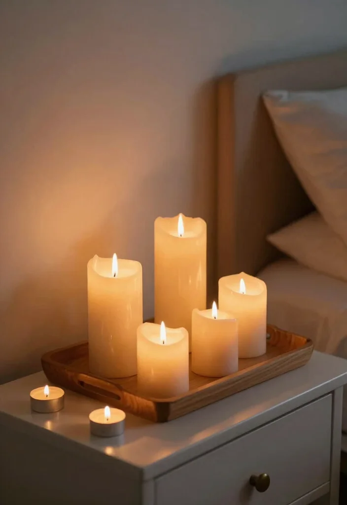 12 Romantic Wedding Night Room Decoration Ideas for Newlyweds 4. Candlelit Charm 0