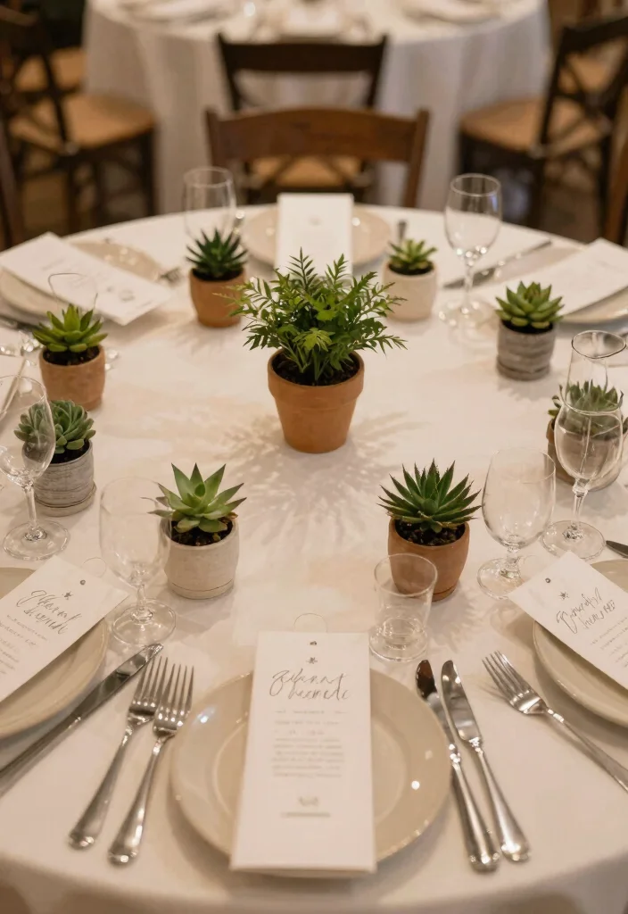 12 Round Wedding Table Decoration Ideas That Look Balanced 51 12 Round Wedding Table Decoration Ideas That Look Balanced 11. Personalized Touches with Favors 0