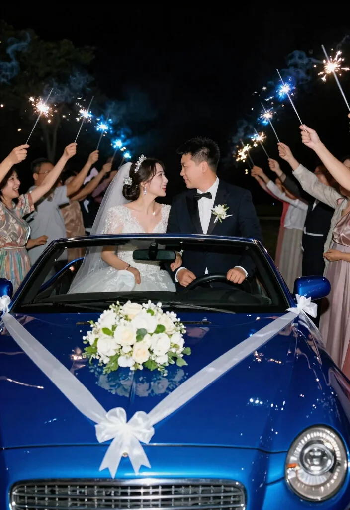 12 Royal Blue Wedding Decoration Ideas for Elegant Color Themes 12. Royal Blue Send Off 0