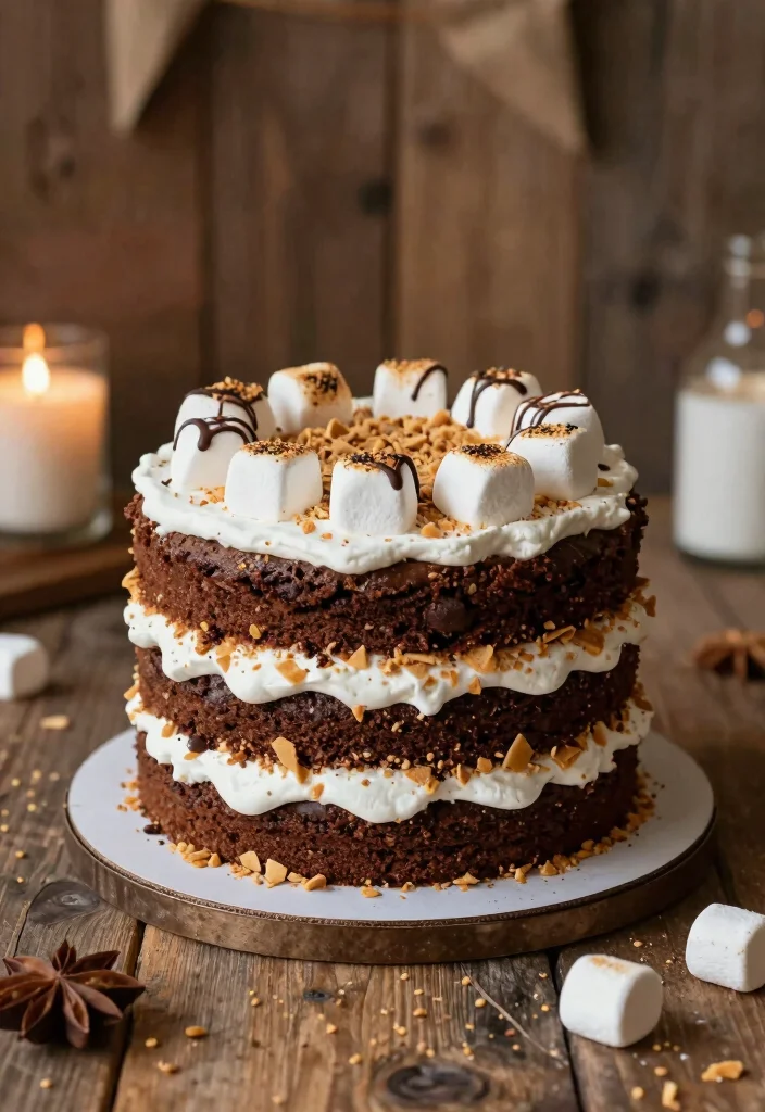 12 Rustic Wedding Cake Ideas Perfect for Country Weddings 12. Rustic Smores Wedding Cake 0