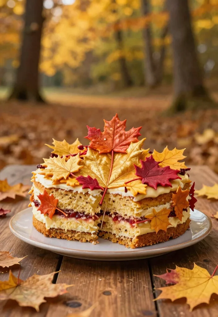 12 Rustic Wedding Cake Ideas Perfect for Country Weddings 7. Rustic Maple Leaf Cake 0