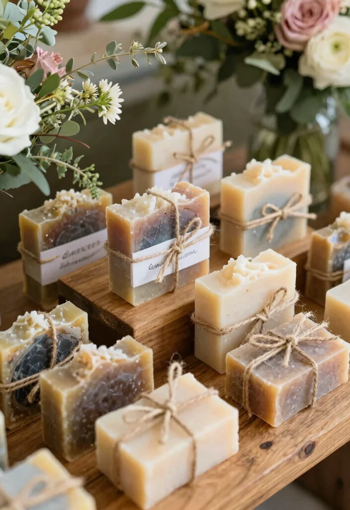12 Rustic Wedding Favor Ideas for Country and Barn Weddings 4. Handcrafted Soaps 0