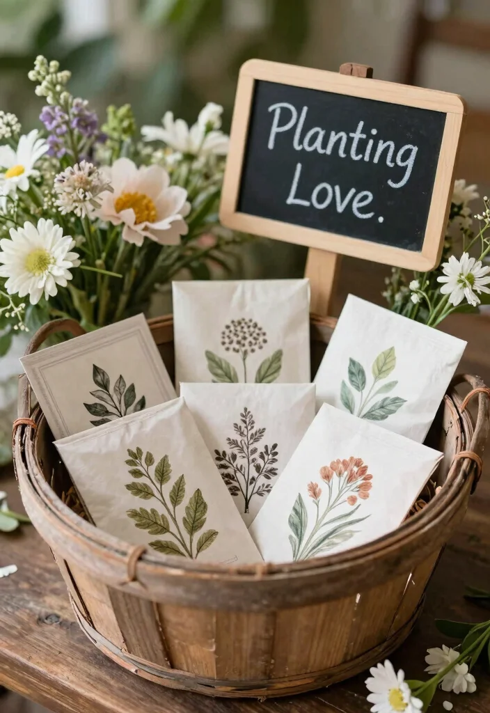 12 Rustic Wedding Favor Ideas for Country and Barn Weddings 5. Seed Packets 0