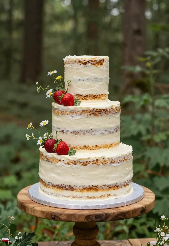 12 Simple Elegant Wedding Cake Ideas for a Timeless Look 12 12 Simple Elegant Wedding Cake Ideas for a Timeless Look 2. Naked Cake 0