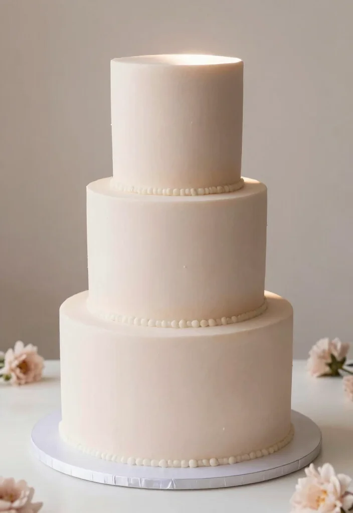 12 Simple Elegant Wedding Cake Ideas for a Timeless Look 14 12 Simple Elegant Wedding Cake Ideas for a Timeless Look 4. Monochrome Minimalist Cake 0