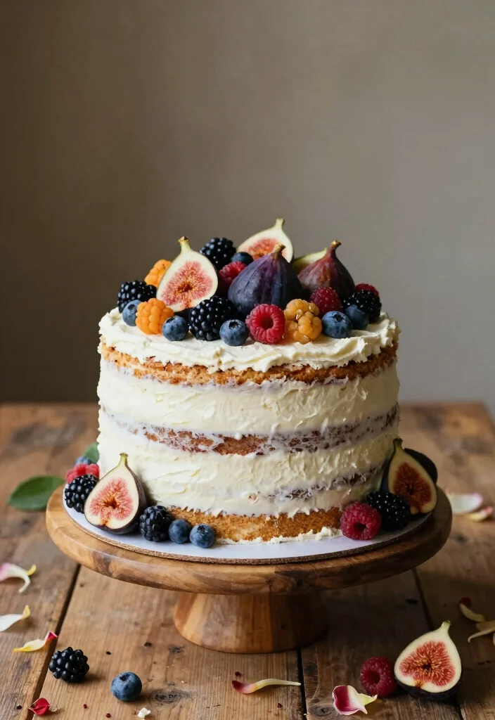 12 Simple Wedding Cake Ideas That Are Timeless and Elegant 2. Naked Cake with Fresh Fruits 0 1