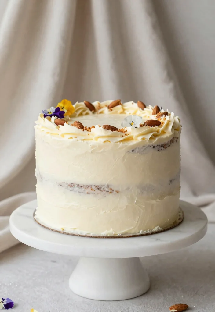 12 Simple Wedding Cake Ideas That Are Timeless and Elegant 38 12 Simple Wedding Cake Ideas That Are Timeless and Elegant 8. Vanilla Almond Cake 0