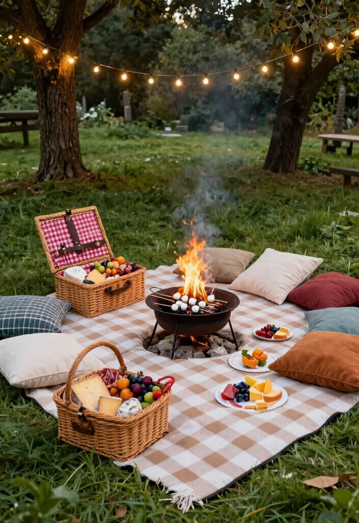 12 Small Engagement Party Ideas for Intimate Celebrations 1. Rustic Outdoor Picnic 0