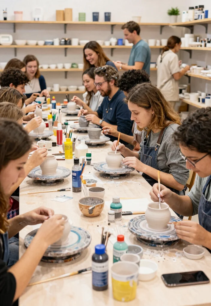12 Small Engagement Party Ideas for Intimate Celebrations 9. Pottery Painting Party 0