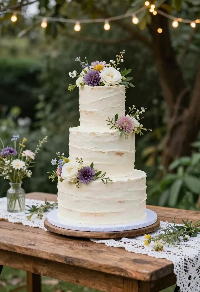 12 Traditional Wedding Cake Ideas with Timeless Appeal 1. Classic White Buttercream Bliss 0