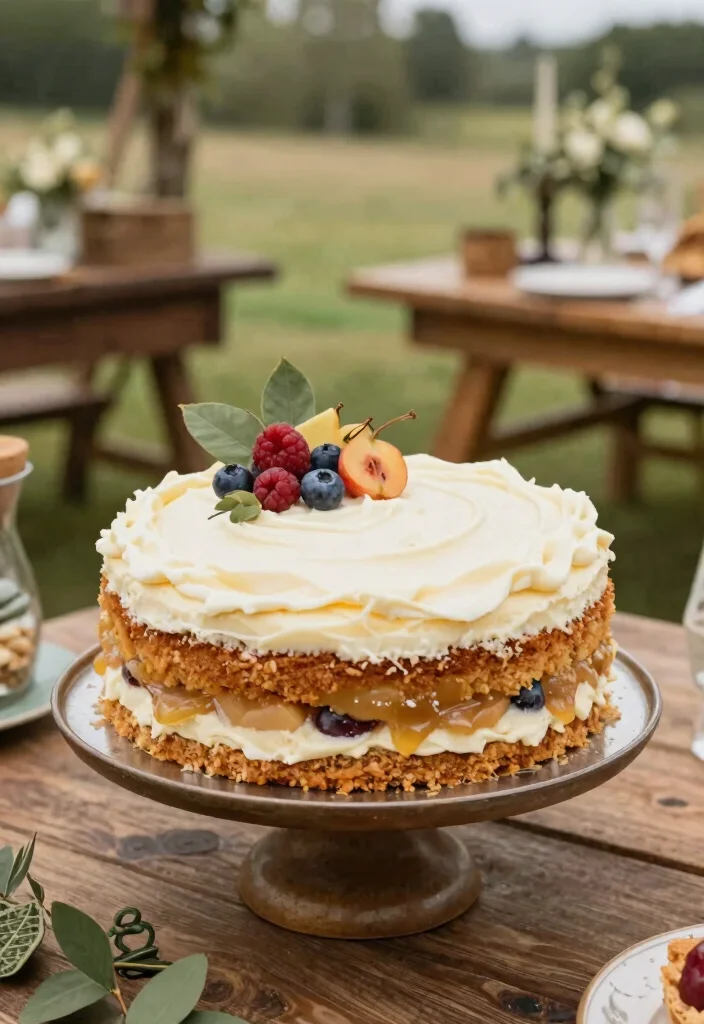 12 Traditional Wedding Cake Ideas with Timeless Appeal 10. Rustic Pie Cake 0