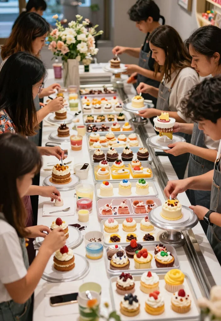 12 Unique Wedding Cake Ideas for Couples Who Want Something Different 11. Interactive Dessert Bar Create Your Own Cake 0