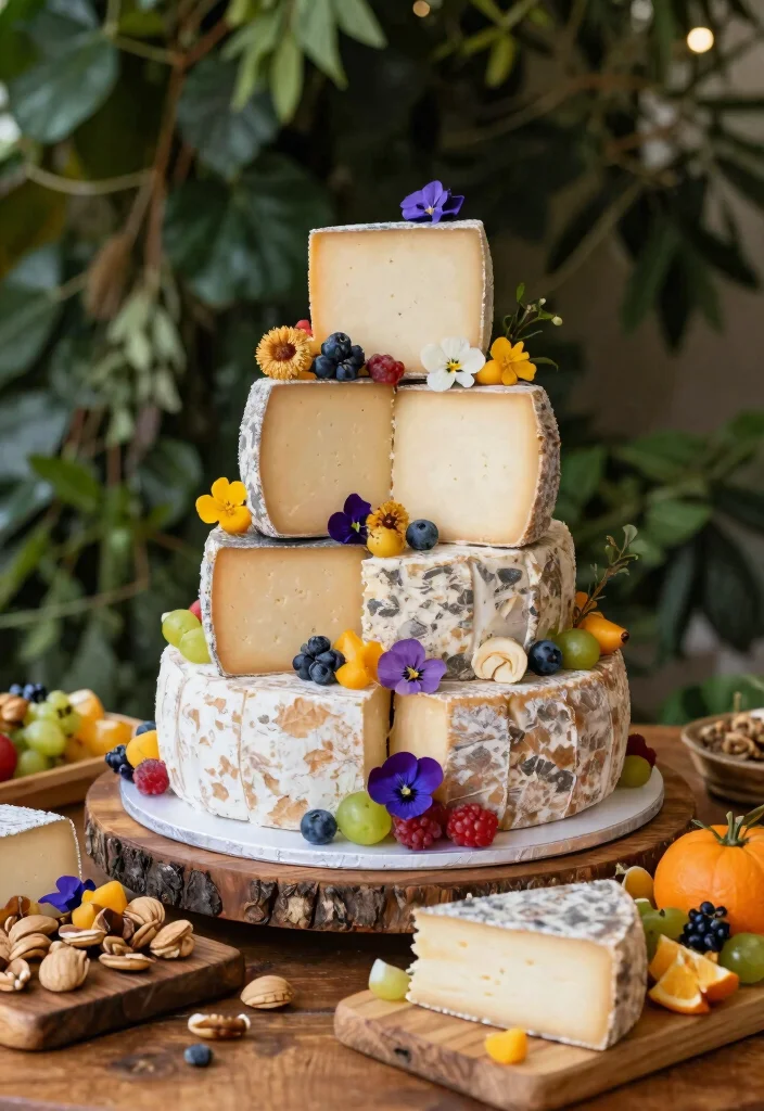 12 Unique Wedding Cake Ideas for Couples Who Want Something Different 6. Cheese Wheel Cake Savory Surprise 0