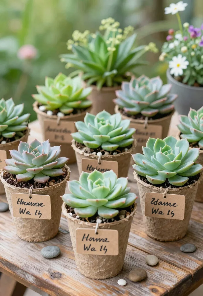 12 Unique Wedding Favor Ideas for Guests That Feel Truly Special 1. Potted Succulents 0