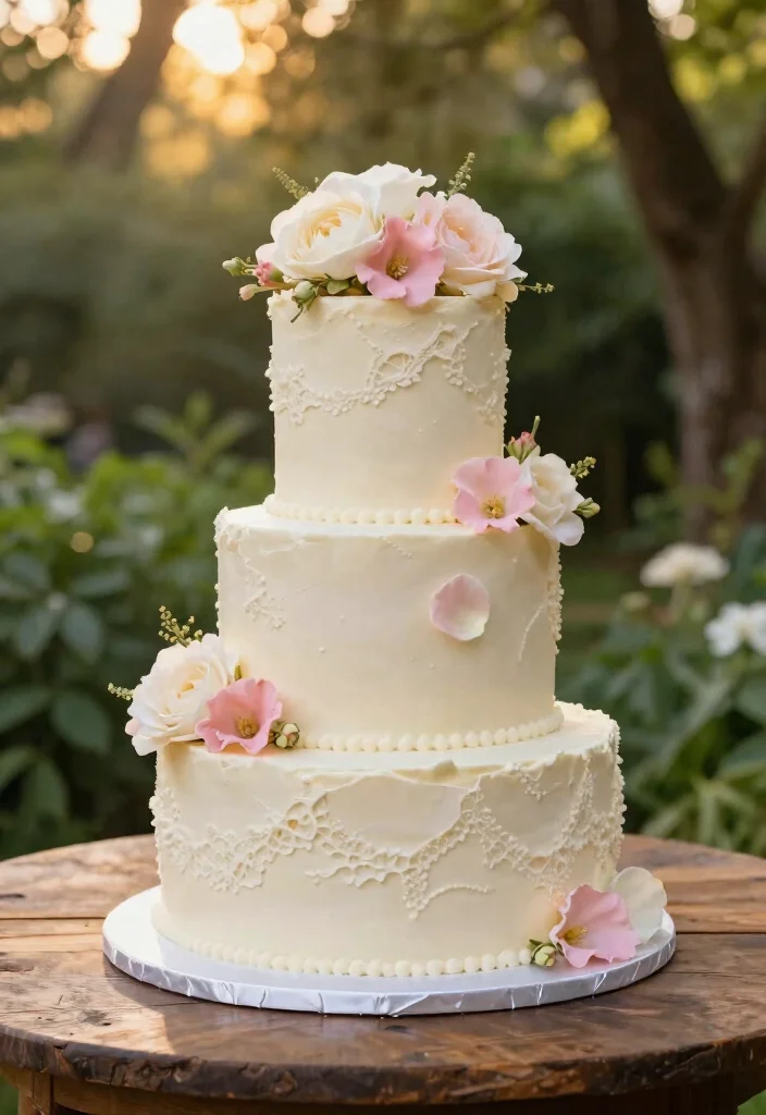 12 Vintage Wedding Cake Ideas with Classic Romantic Details 1 12 Vintage Wedding Cake Ideas with Classic Romantic Details 1. Classic Buttercream Elegance 0