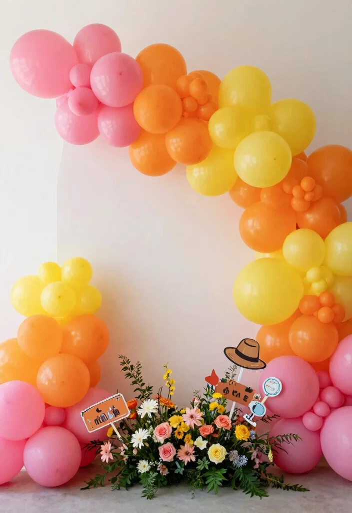 12 Wedding Balloon Decoration Ideas for Fun and Festive Weddings 2. Color Blocked Balloon Backdrops 0